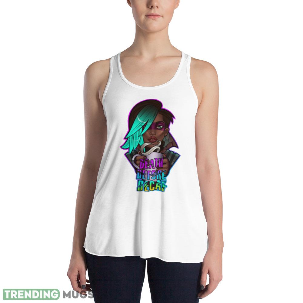 Borderlands Death Before Decaf Graphics Shirt Light Shirt Borderlands Death Before Decaf Graphics Shirt Light Shirt