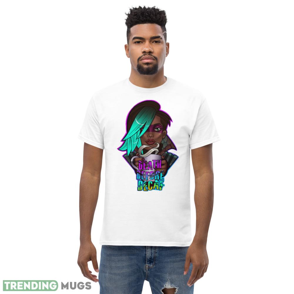 Borderlands Death Before Decaf Graphics Shirt Light Shirt Borderlands Death Before Decaf Graphics Shirt Light Shirt