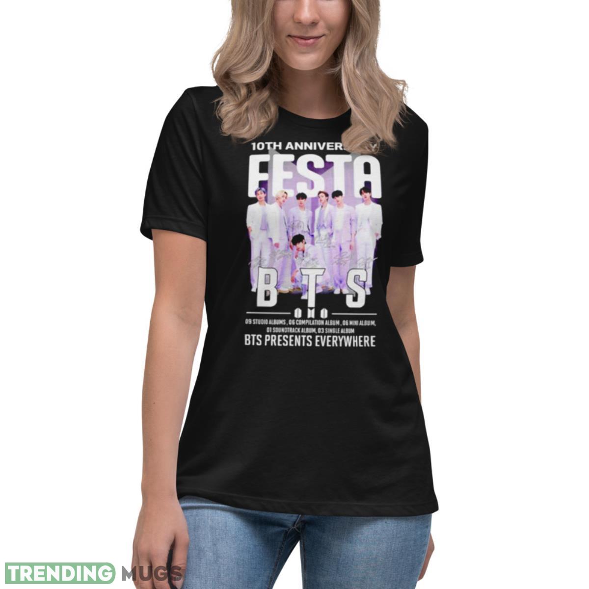BTS 10th Anniversary FESTA Presents Everywhere Signatures Shirt Apparel, Dark Shirt BTS 10th Anniversary FESTA Presents Everywhere Signatures Shirt Apparel, Dark Shirt