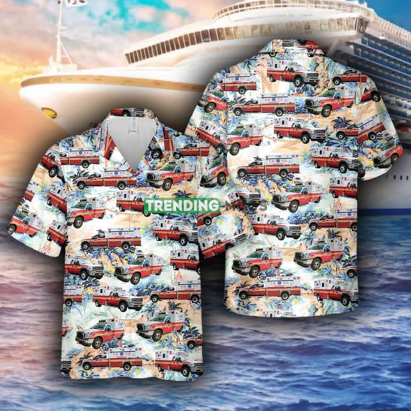 Bureau of EMS Style 5 New York City Fire Department Hawaiian Shirt For Men And Women - Bureau of EMS Style 5 New York City Fire Department Hawaiian Shirt For Men And Women