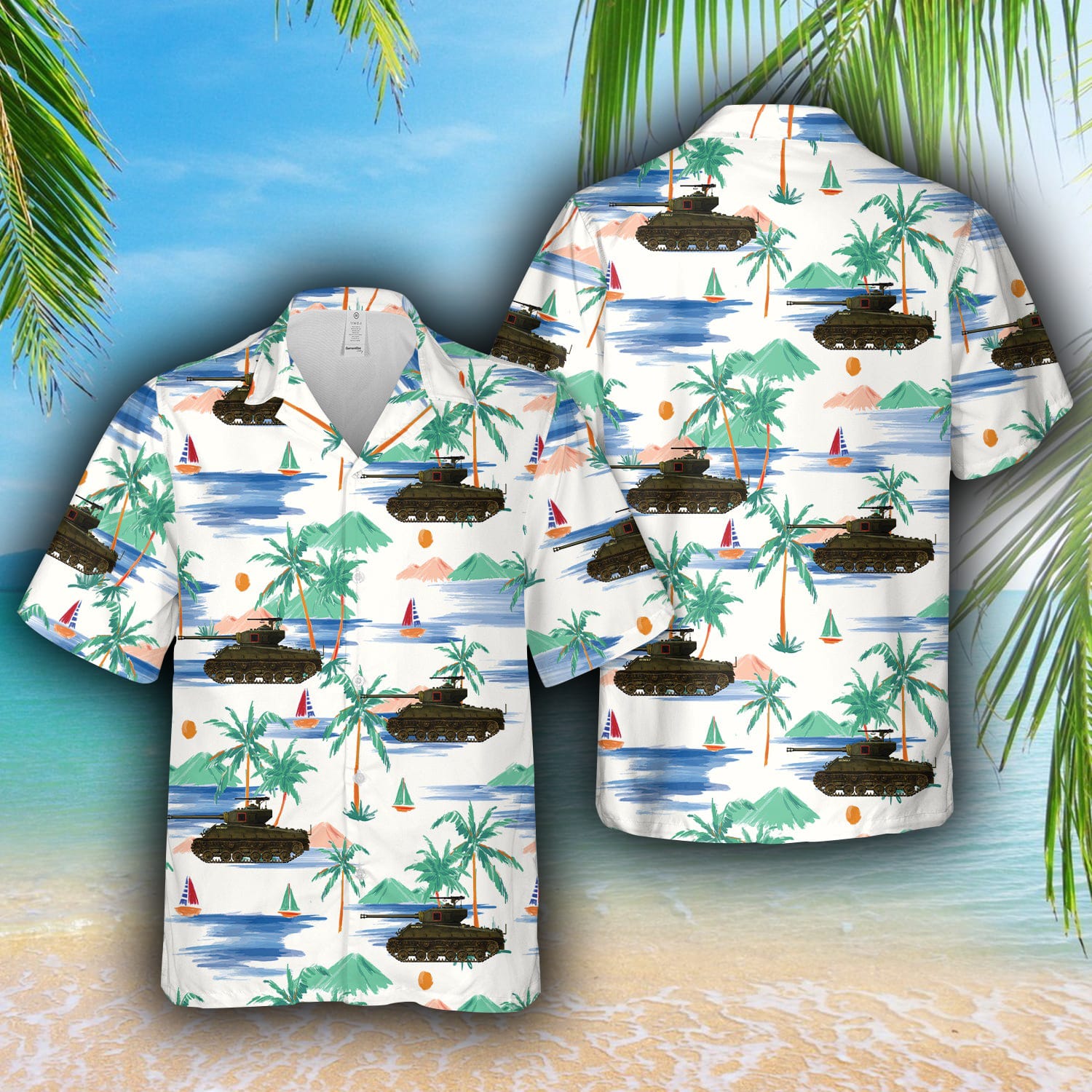 Canadian Army Sherman M4A3(76)W HVSS tank Beowulf, B Squadron, The Lord Strathcona’s Horse (RC), 2nd Armoured Regiment Design 1 Hawaiian Shirt - 170623-090117 Canadian Army Sherman M4A3(76)W HVSS tank Beowulf, B Squadron, The Lord Strathcona’s Horse (RC), 2nd Armoured Regiment Design 1 Hawaiian Shirt - 170623-090117