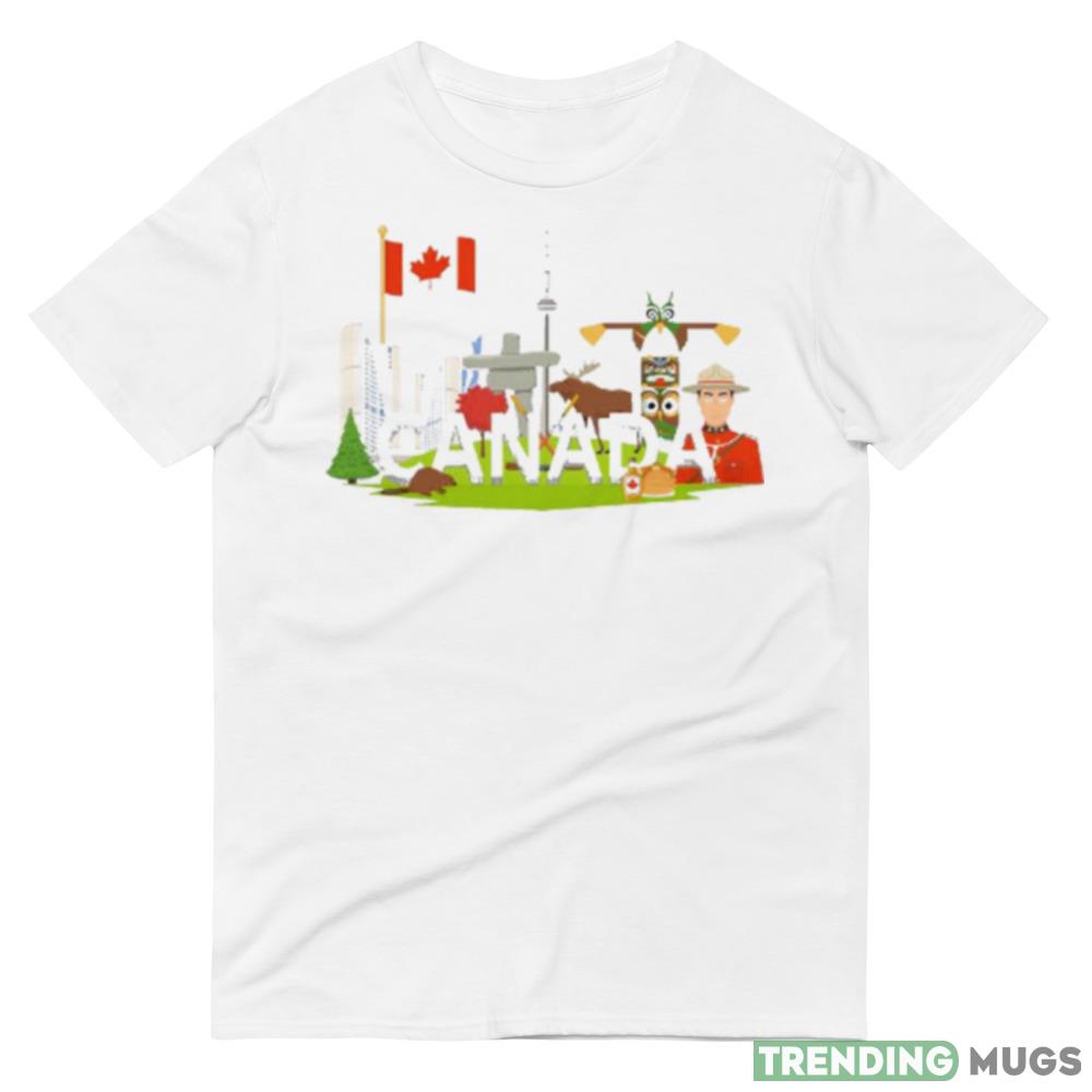 Canadian National Symbols Composition Flat Shirt Light Shirt Canadian National Symbols Composition Flat Shirt Light Shirt