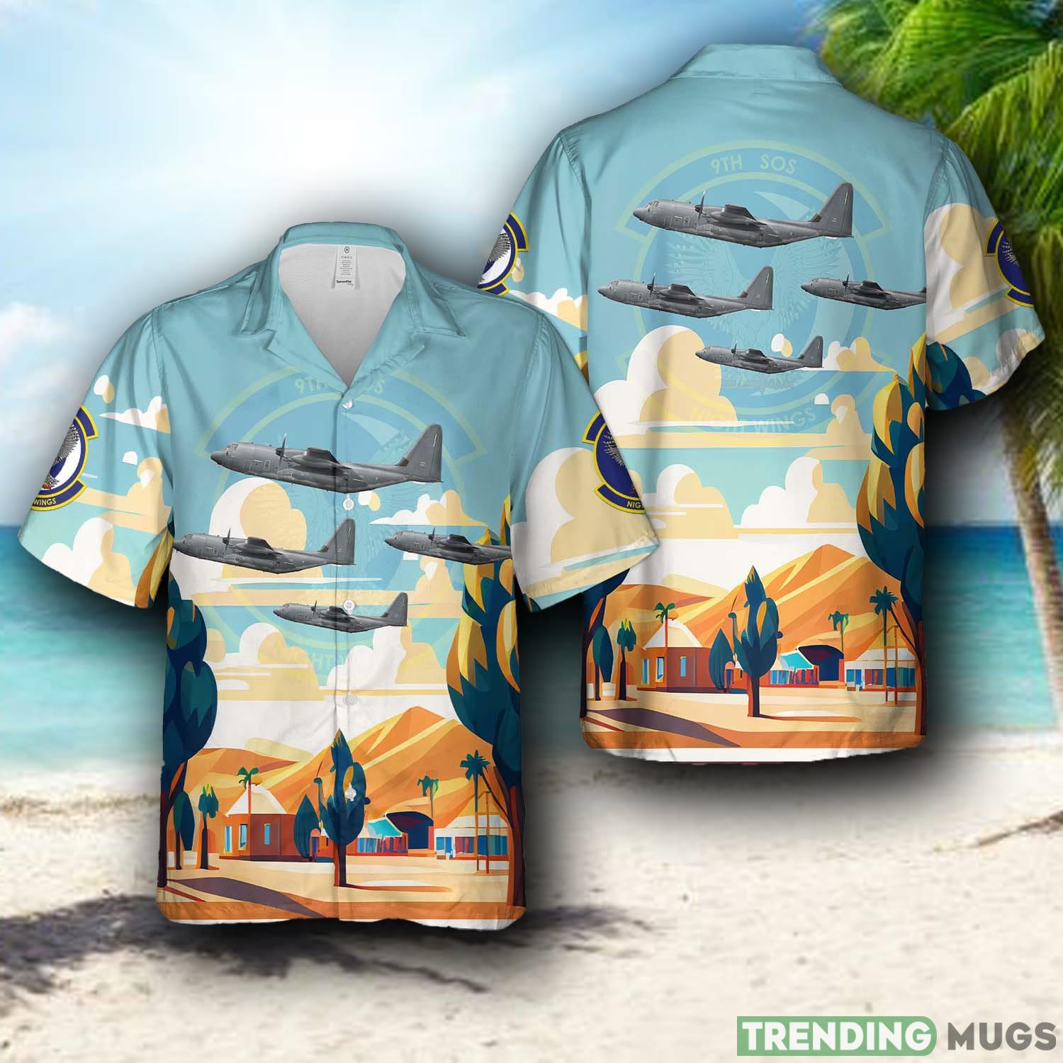 Cannon Air Force Base, New Mexico, US Air Force 9th Special Operations Squadron 08-6201, MC-130J Commando II Hawaiian Shirt - Cannon Air Force Base, New Mexico, US Air Force 9th Special Operations Squadron 08-6201, MC-130J Commando II Hawaiian Shirt