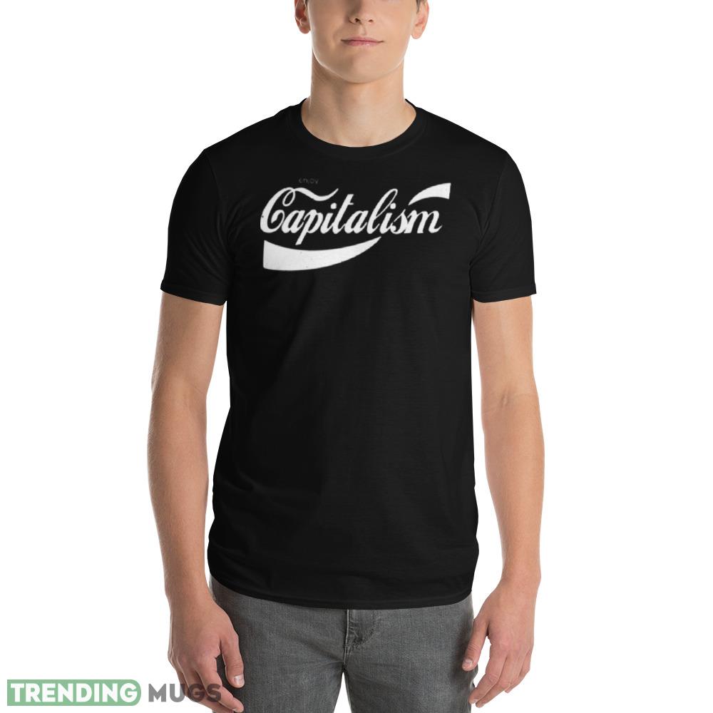 Capitalism Coca Cola Style Mockup Black T Shirt Dark Shirt Capitalism Coca Cola Style Mockup Black T Shirt Dark Shirt
