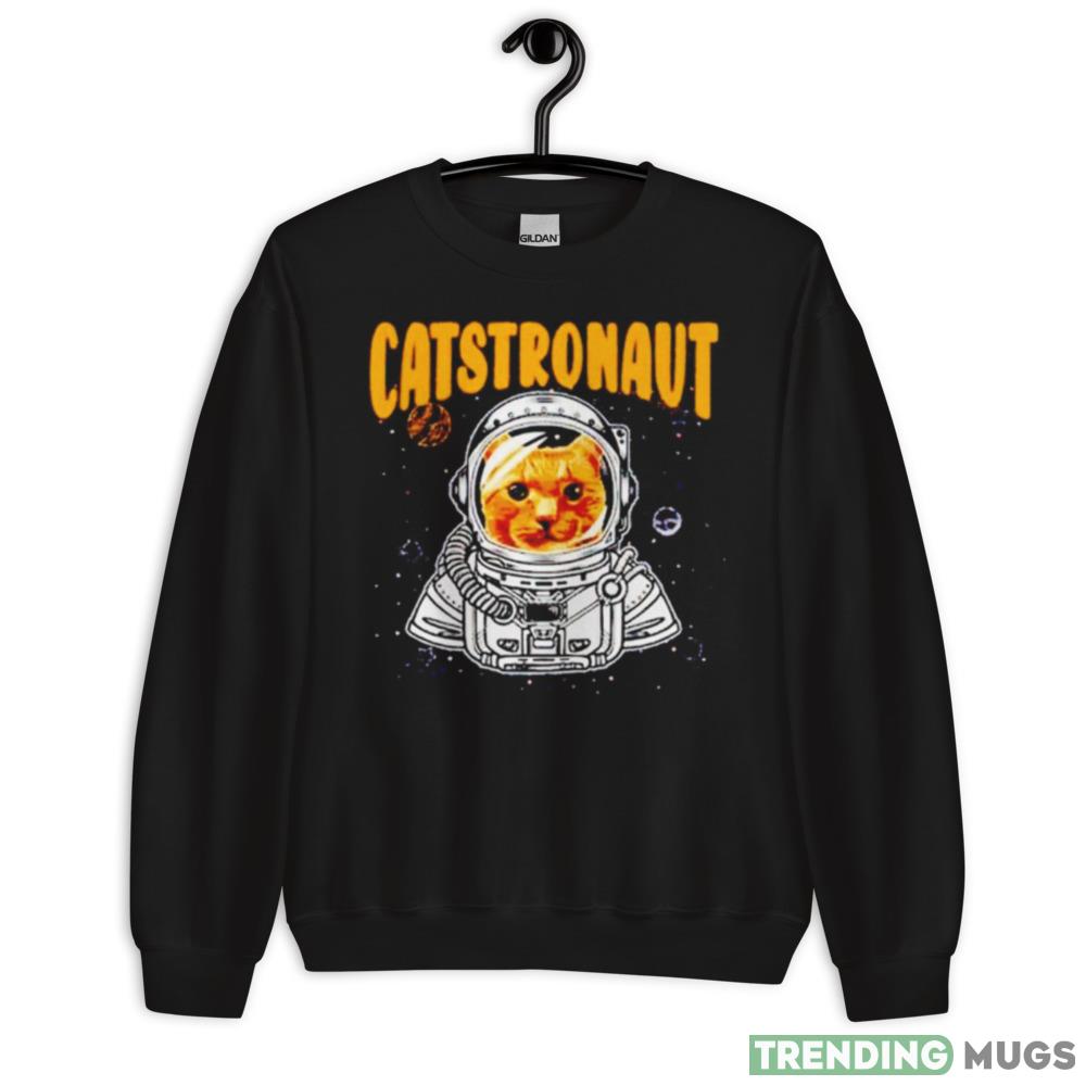 Catstronaut space Graphics Black Shirt - 18000 Unisex Heavy Blend Crewneck Sweatshirt