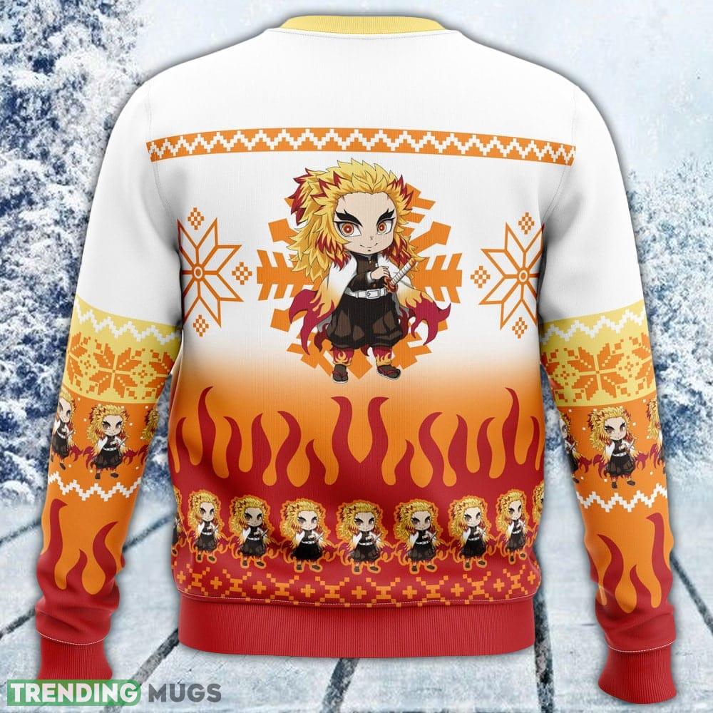 Chibi Kyojuro Rengoku Demon Slayer Ugly Sweater Men And Women Gift For Christmas 3D Sweater Chibi Kyojuro Rengoku Demon Slayer Ugly Sweater Men And Women Gift For Christmas 3D Sweater