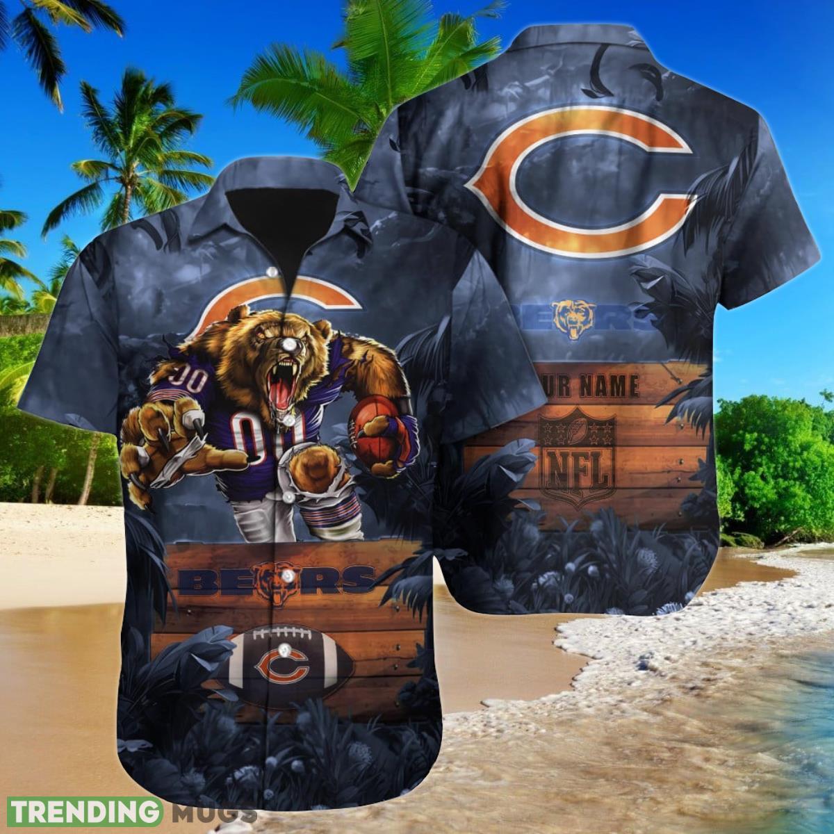 Chicago Bears NFL Football Custom Name Hawaiian Shirt Best Gift For Real Fans Product Photo 1