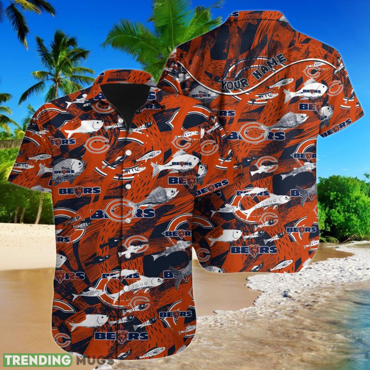 Chicago Bears NFL Football Custom Name Hawaiian Shirt Ideal Gift For Loyal Fans Product Photo 1