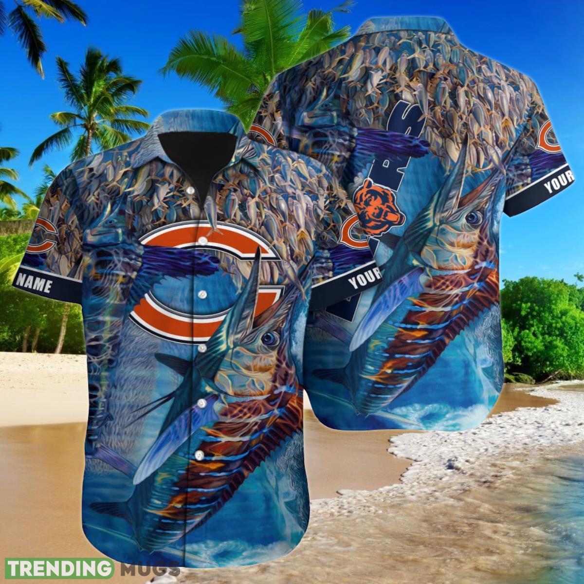 Chicago Bears NFL Football Custom Name Hawaiian Shirt Ideal Gift For Men And Women Fans Product Photo 1