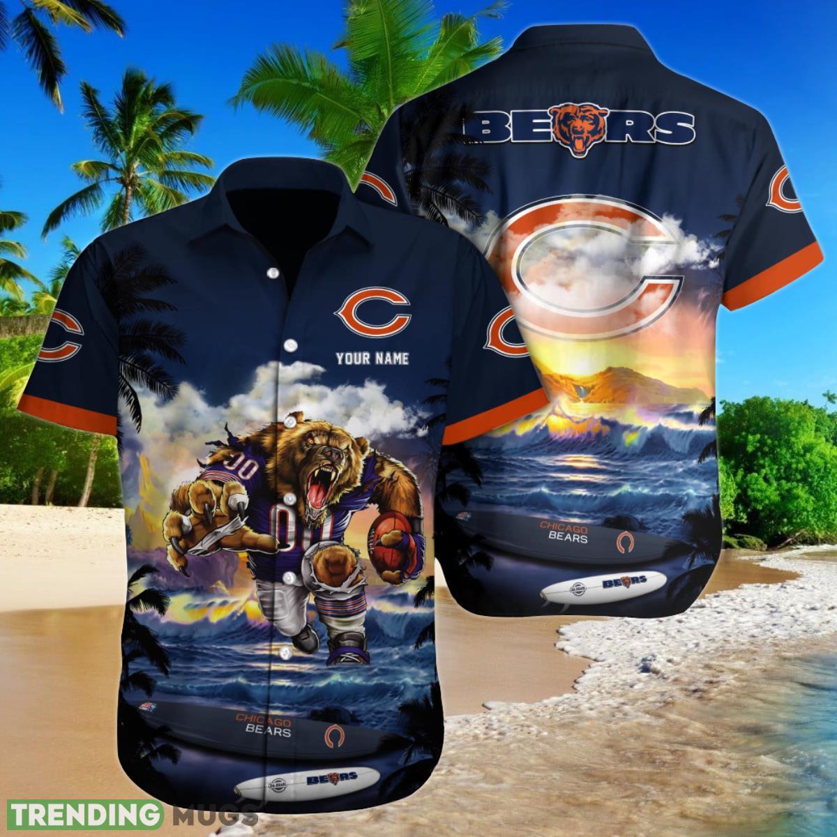Chicago Bears NFL NFL Football Custom Name Hawaiian Shirt Special Gift For Men And Women Fans Product Photo 1