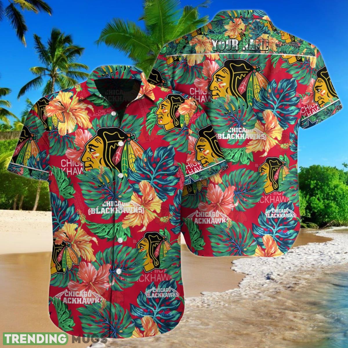 Chicago Blackhawks NHL Custom Name Hawaiian Shirt  For Men Women Gift For Fans Product Photo 1