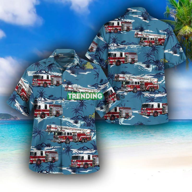 Chicopee Hampden County Massachusetts Chicopee Fire Department Hawaiian Shirt - Chicopee Hampden County Massachusetts Chicopee Fire Department Hawaiian Shirt