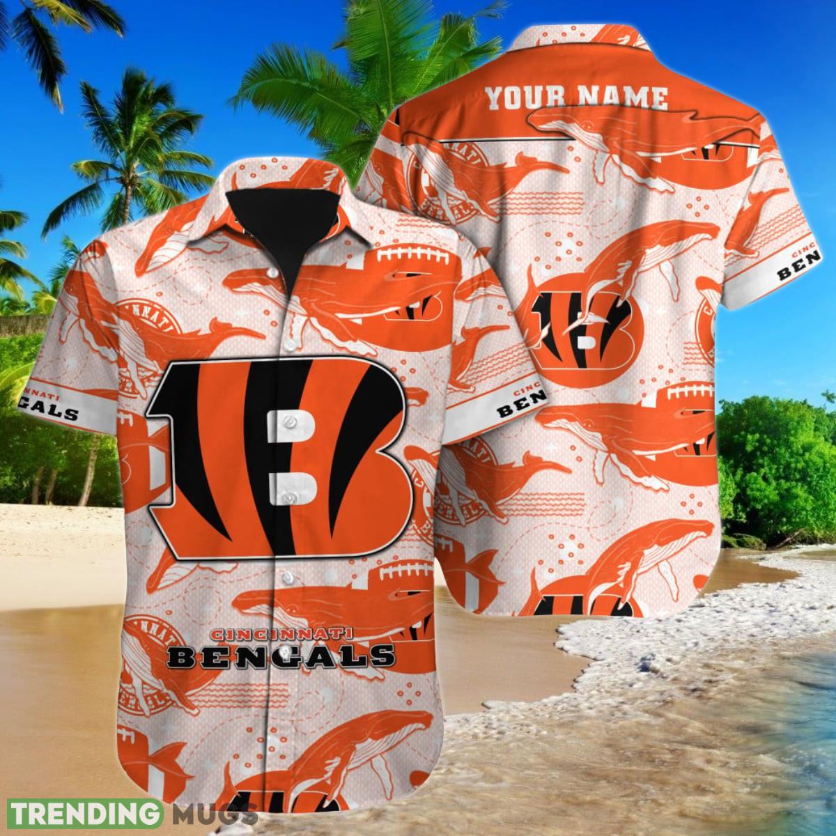 Cincinnati Bengals NFL Football Custom Name Hawaiian Shirt Best Gift For Loyal Fans Product Photo 1