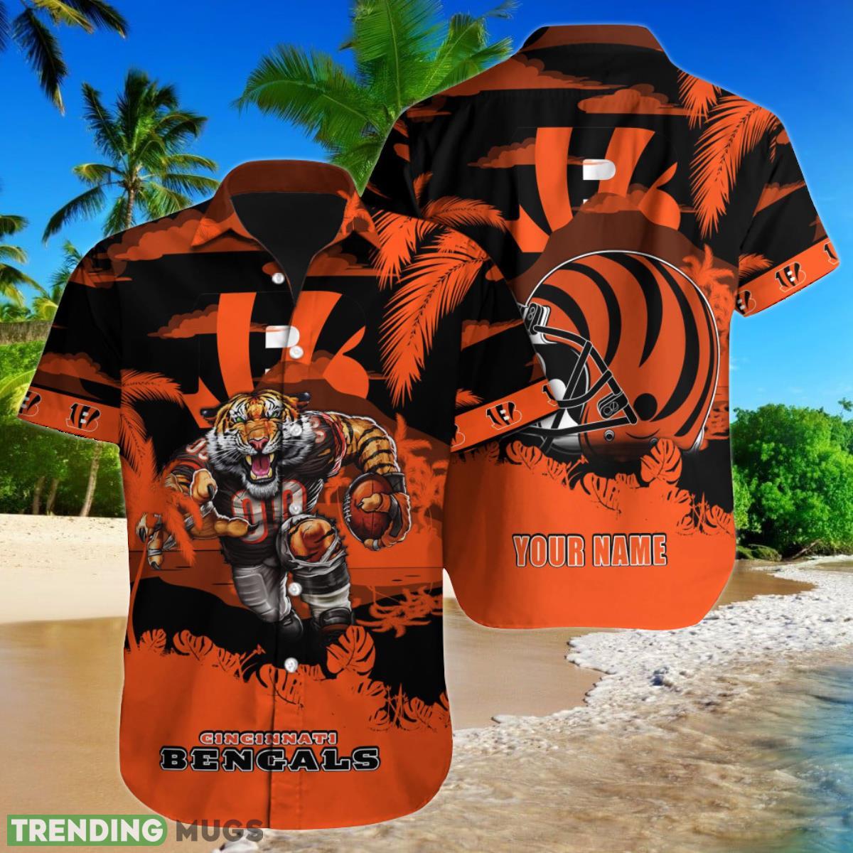 Cincinnati Bengals NFL Football Custom Name Hawaiian Shirt Best Gift For Real Fans Product Photo 1