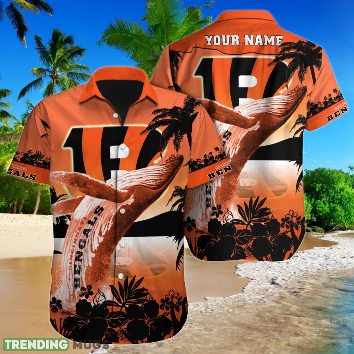 Cincinnati Bengals NFL Football Custom Name Hawaiian Shirt Ideal Gift For Fans Product Photo 1