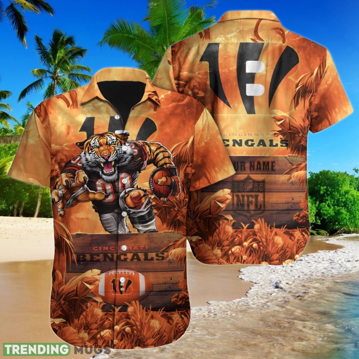 Cincinnati Bengals NFL Football Custom Name Hawaiian Shirt Special Gift For Fans Product Photo 1