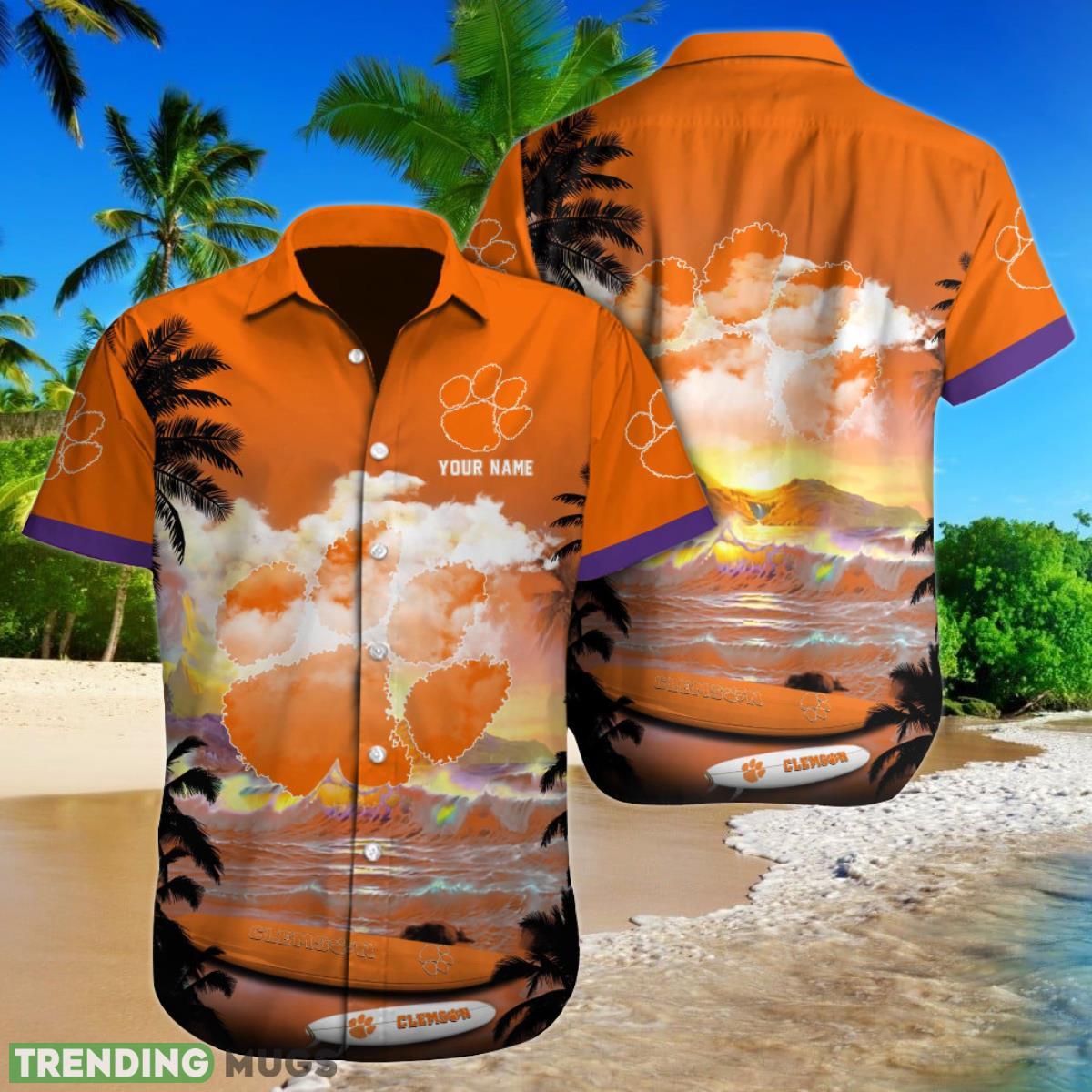 Clemson Tigers Custom Name Hawaiian Shirt NCAA Shirt For Men Women Gift For Fans Product Photo 1 Clemson Tigers Custom Name Hawaiian Shirt NCAA Shirt For Men Women Gift For Fans Product Photo 1