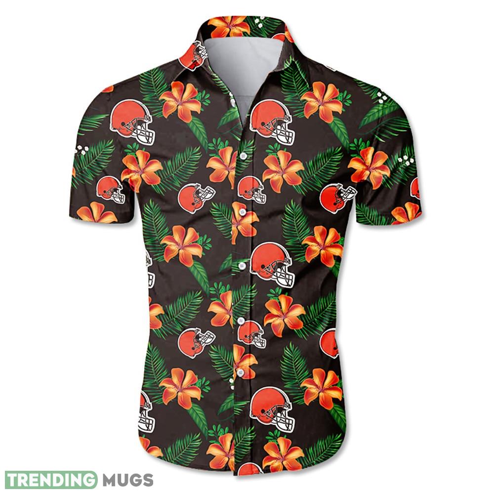 Cleveland Browns Hawaiian Shirt Flower Printed Men And Women For Fans - Cleveland Browns Hawaiian Shirt Tropical Flower summer 2020_1 Cleveland Browns Hawaiian Shirt Flower Printed Men And Women For Fans - Cleveland Browns Hawaiian Shirt Tropical Flower summer 2020_1