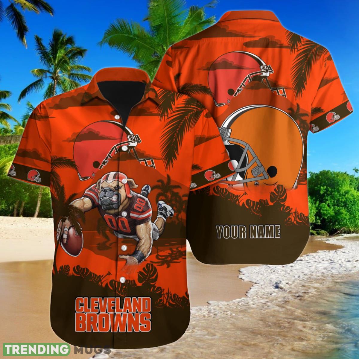 Cleveland Browns NFL Football Custom Name Hawaiian Shirt Best Gift For Loyal Fans Product Photo 1