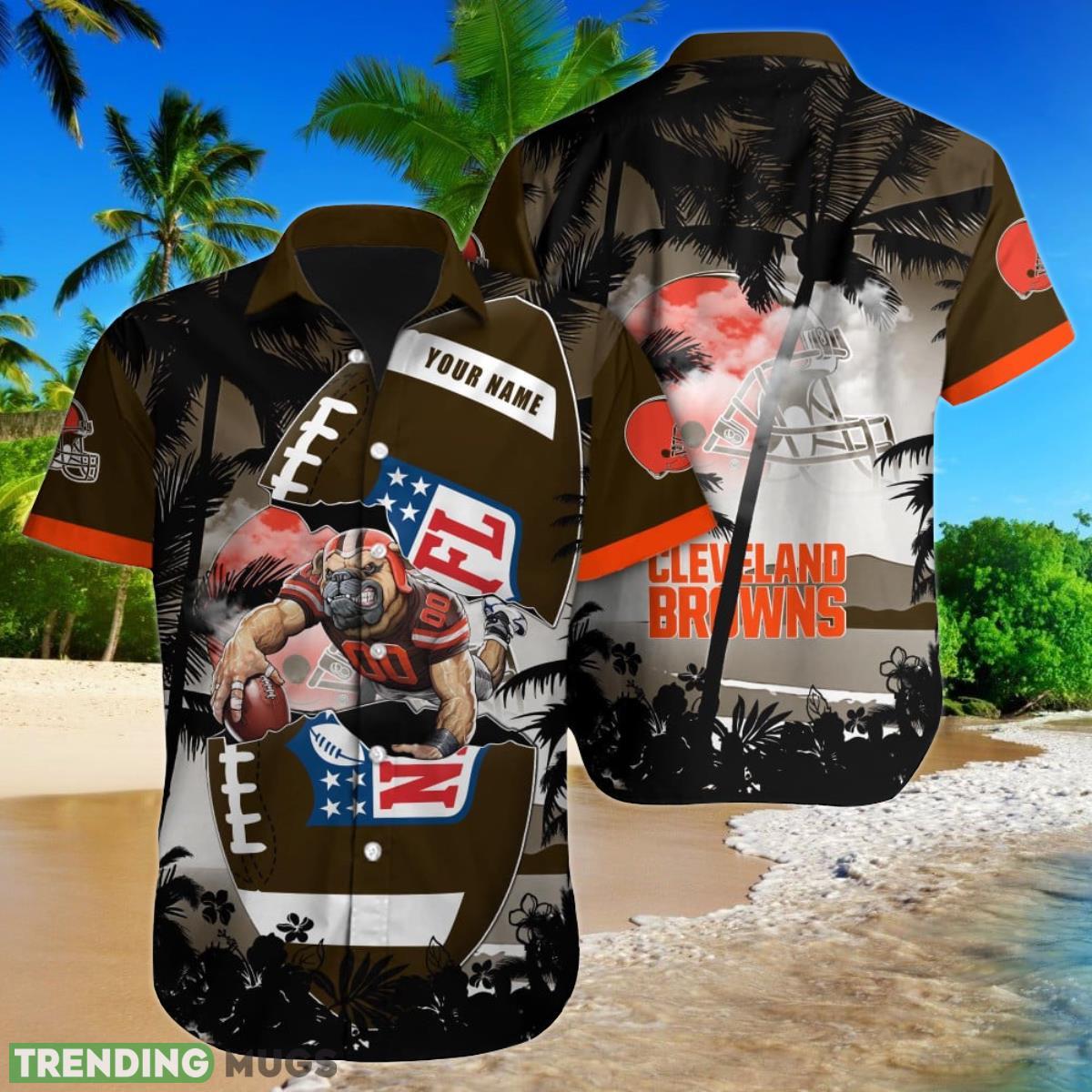 Cleveland Browns NFL Football Custom Name Hawaiian Shirt Best Gift For Real Fans Product Photo 1