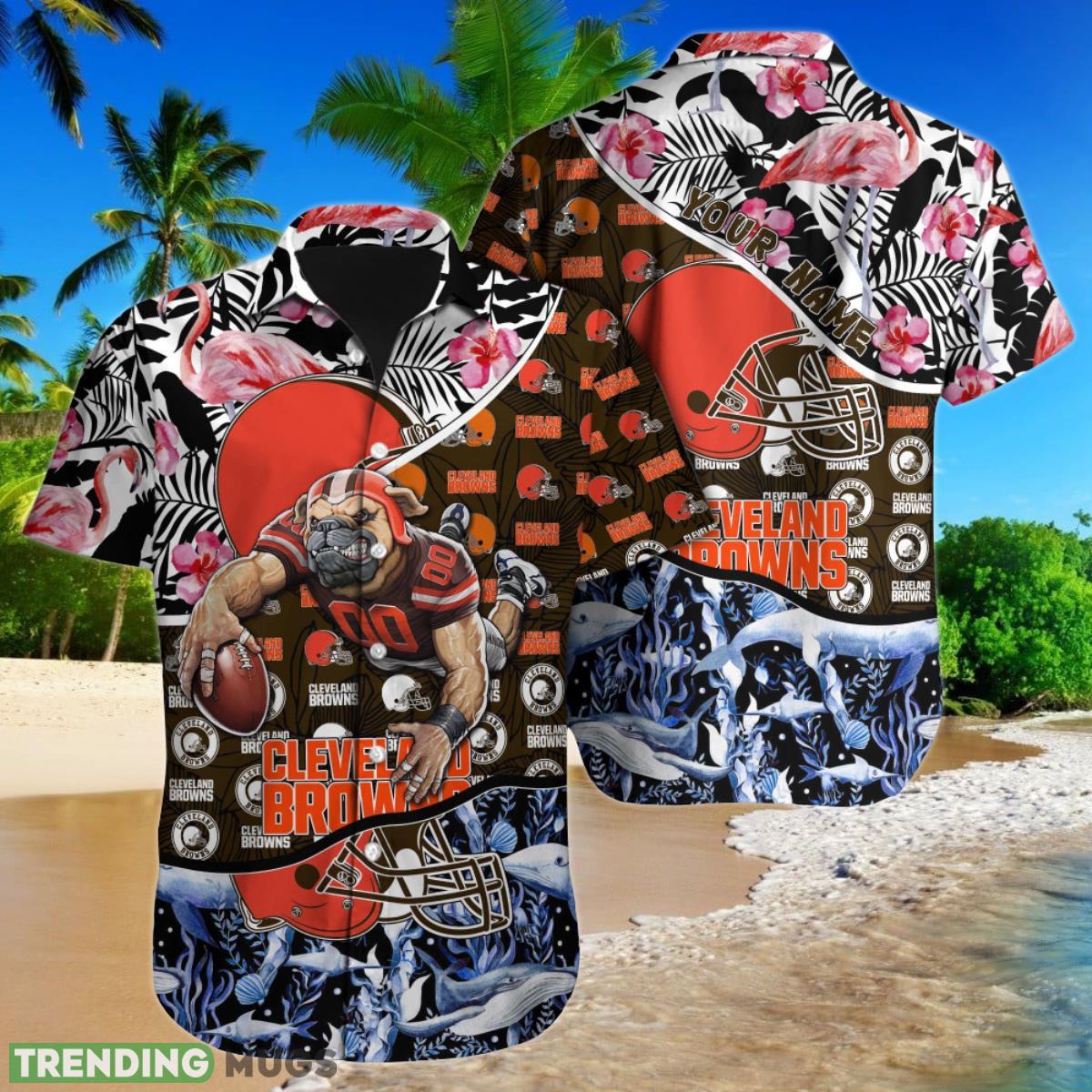Cleveland Browns NFL Football Custom Name Hawaiian Shirt Ideal Gift For Loyal Fans Product Photo 1