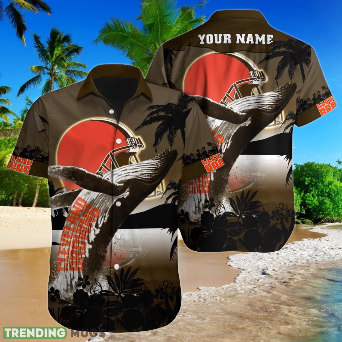 Cleveland Browns NFL Football Custom Name Hawaiian Shirt Special Gift For Men And Women Fans Product Photo 1