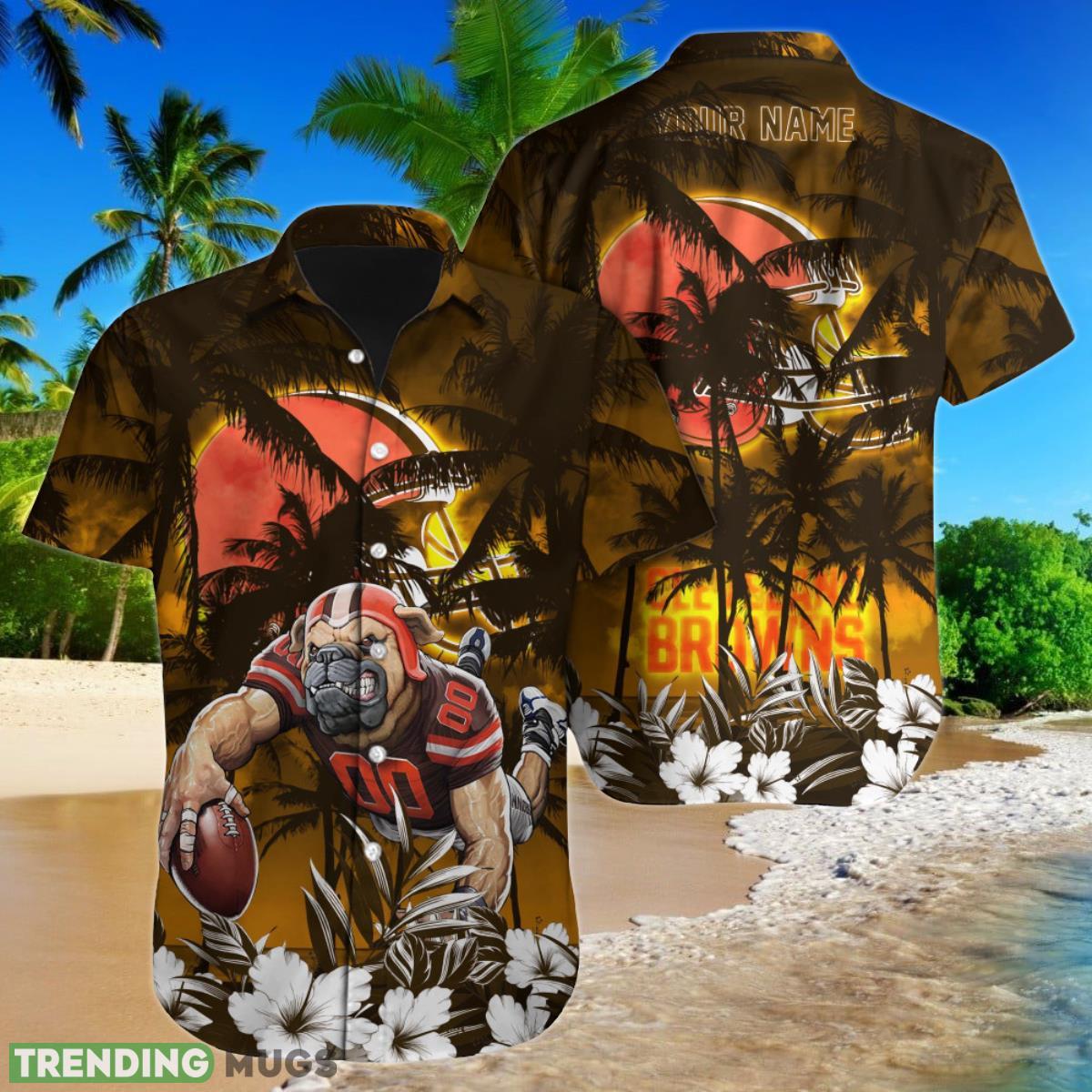 Cleveland Browns NFL Football Custom Name Hawaiian Shirt Unique Gift For Loyal Fans Product Photo 1