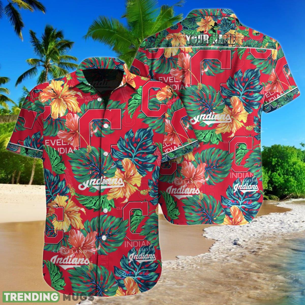 Cleveland Indians MLB Custom Name Hawaiian Shirt For Men Women Gift For Real Fans Product Photo 1 Cleveland Indians MLB Custom Name Hawaiian Shirt For Men Women Gift For Real Fans Product Photo 1