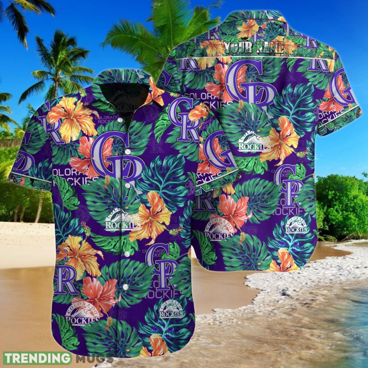 Colorado Rockies MLB Custom Name Hawaiian Shirt Best Gift For Fans Product Photo 1