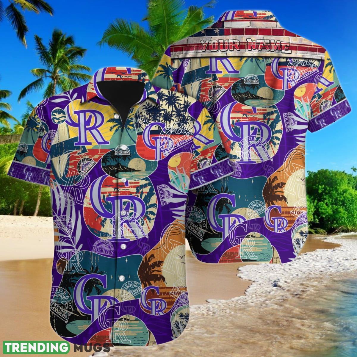 Colorado Rockies MLB Custom Name Hawaiian Shirt For Men And Women Gift For Fans Product Photo 1