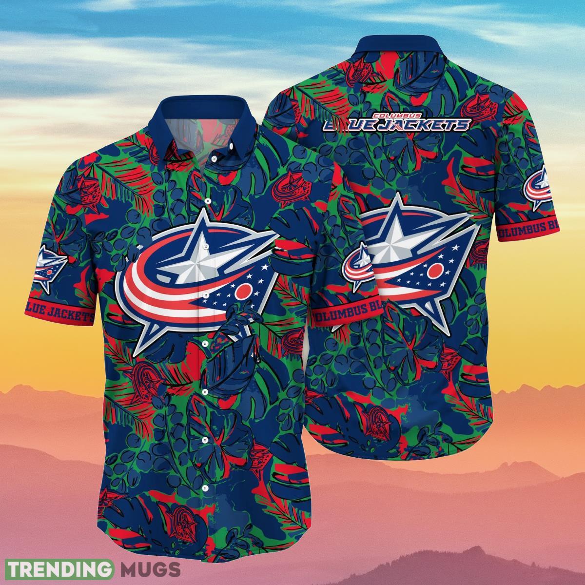 Columbus Blue Jackets NHL Flower Hawaiian Shirt Impressive Gift For Real Fans Product Photo 1 Columbus Blue Jackets NHL Flower Hawaiian Shirt Impressive Gift For Real Fans Product Photo 1