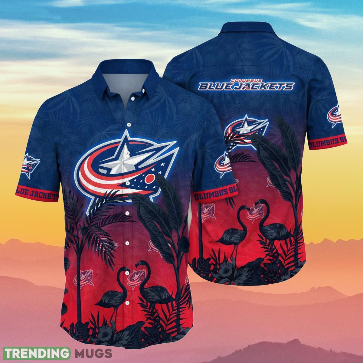 Columbus Blue Jackets NHL Flower Hawaiian Shirt Summer Football Gift For Fans Product Photo 1 Columbus Blue Jackets NHL Flower Hawaiian Shirt Summer Football Gift For Fans Product Photo 1