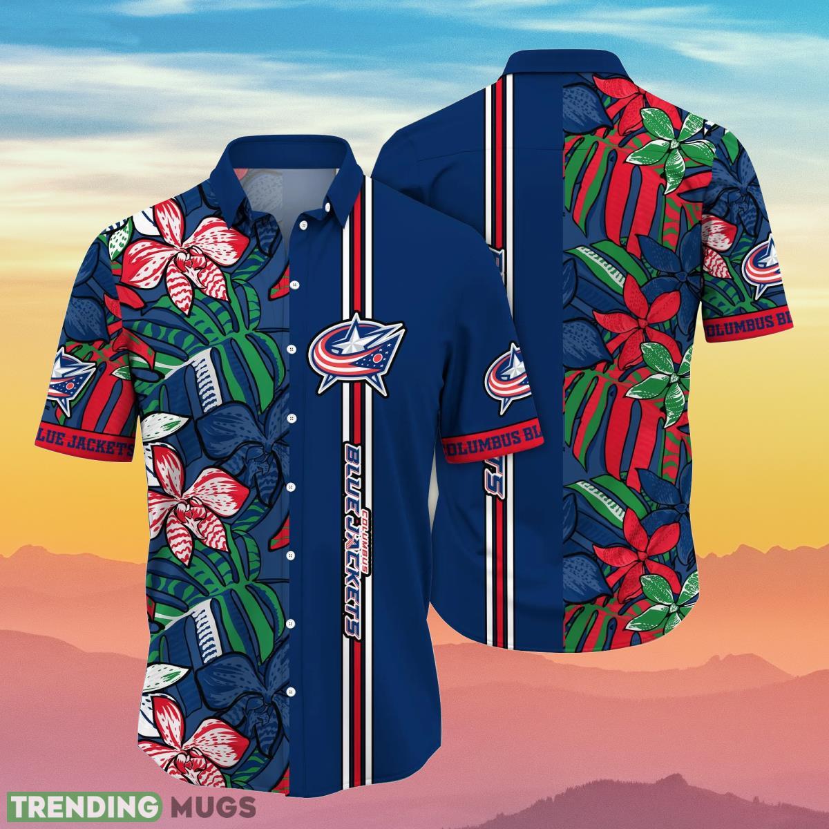 Columbus Blue Jackets NHL Flower Hawaiian Shirt Unique Gift For Real Fans Product Photo 1 Columbus Blue Jackets NHL Flower Hawaiian Shirt Unique Gift For Real Fans Product Photo 1