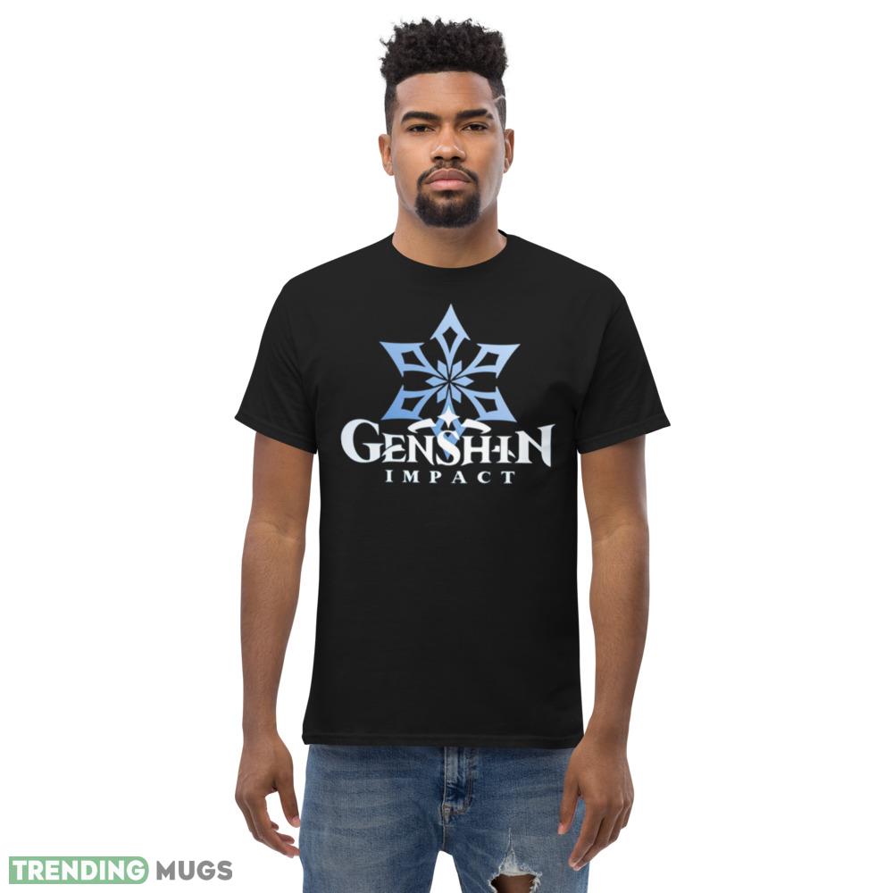 Cryo Big Emblem Genshin Impact Graphics Shirt Dark Shirt Cryo Big Emblem Genshin Impact Graphics Shirt Dark Shirt
