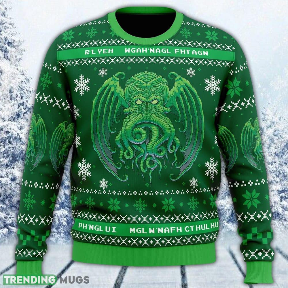 Cthulhu Cultist Ugly Sweater Men And Women Gift For Christmas - Cthulhu Cultist Christmas Ugly Christmas Sweater_1