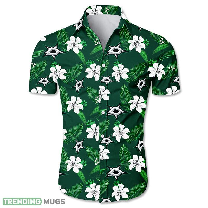 Dallas Stars Hawaiian Shirt Flower Men And Women For Fans - Dallas Stars Hawaiian Shirt Tropical Flower summer_1 Dallas Stars Hawaiian Shirt Flower Men And Women For Fans - Dallas Stars Hawaiian Shirt Tropical Flower summer_1