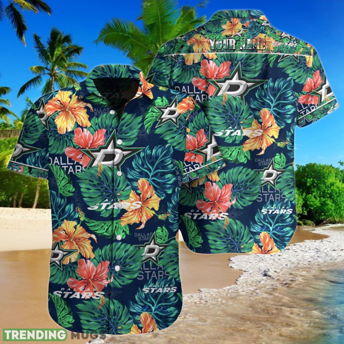 Dallas Stars NHL Custom Name Hawaiian Shirt For Men Women Best Gift For Fans Product Photo 1 Dallas Stars NHL Custom Name Hawaiian Shirt For Men Women Best Gift For Fans Product Photo 1