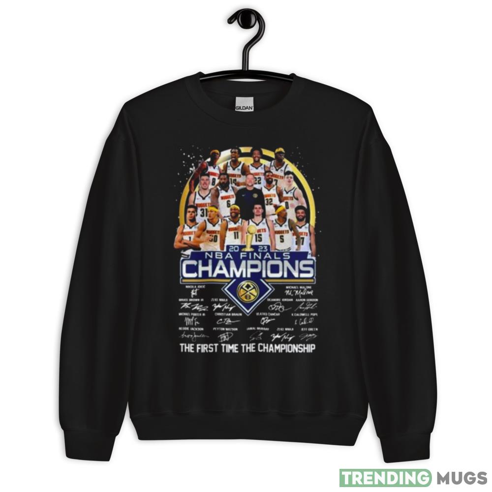 Denver Nuggets 2023 NBA Finals Champions The First Time The Championship Signatures shirt - 18000 Unisex Heavy Blend Crewneck Sweatshirt Denver Nuggets 2023 NBA Finals Champions The First Time The Championship Signatures shirt - 18000 Unisex Heavy Blend Crewneck Sweatshirt