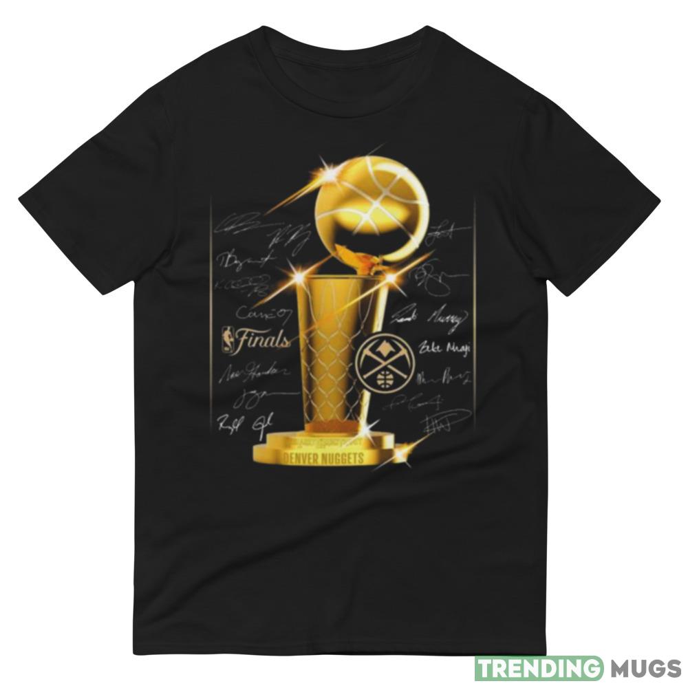 Denver Nuggets 2023 NBA Finals Champions Triple Threat Roster Signatures Men’s Shirt Dark Shirt Denver Nuggets 2023 NBA Finals Champions Triple Threat Roster Signatures Men’s Shirt Dark Shirt