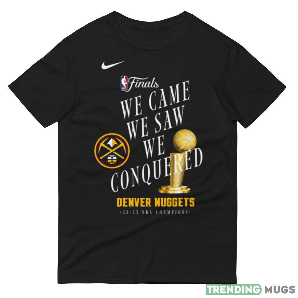 Denver Nuggets Nike 2023 NBA Finals Champions Celebration Trophy T Shirt Dark Shirt Denver Nuggets Nike 2023 NBA Finals Champions Celebration Trophy T Shirt Dark Shirt