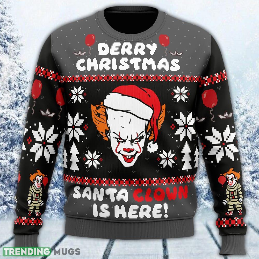 Derry Pennywise the Clown Ugly Sweater Men And Women Gift For Christmas - Derry Christmas Pennywise the Clown Ugly Christmas Sweater_1 Derry Pennywise the Clown Ugly Sweater Men And Women Gift For Christmas - Derry Christmas Pennywise the Clown Ugly Christmas Sweater_1