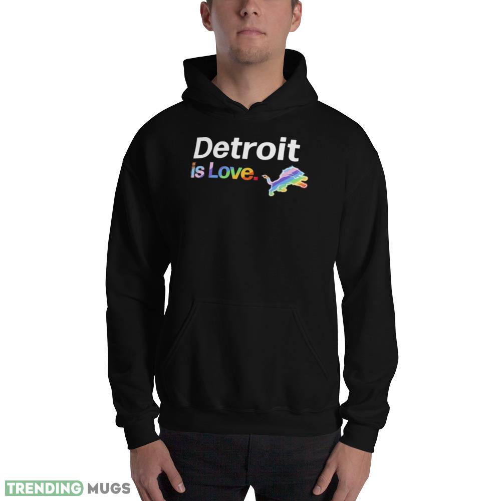 Detroit Lions is love city pride team logo Design T Shirt Dark Shirt Detroit Lions is love city pride team logo Design T Shirt Dark Shirt