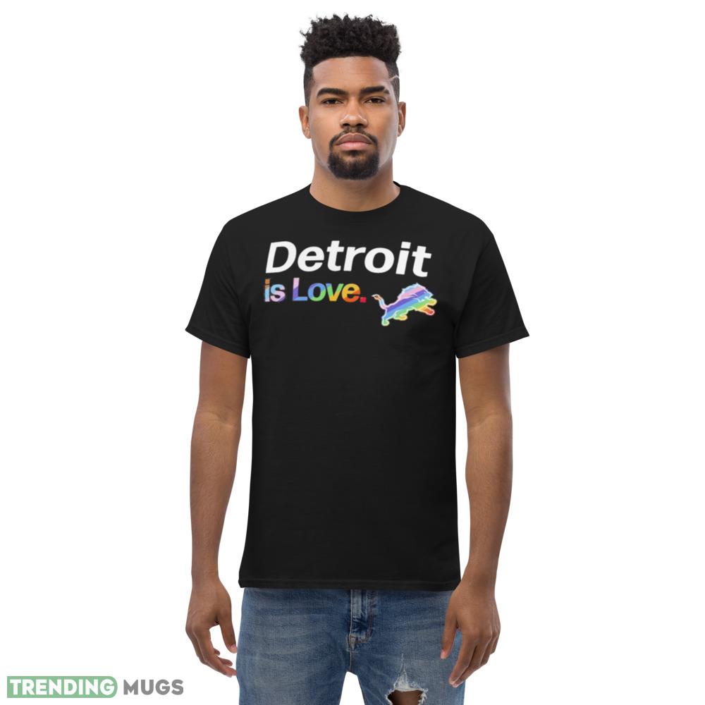 Detroit Lions is love city pride team logo Design T Shirt Dark Shirt Detroit Lions is love city pride team logo Design T Shirt Dark Shirt