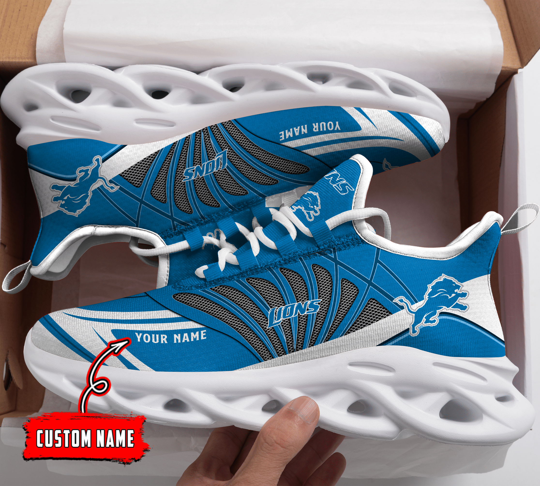 Detroit Lions NFL New Clunky Sneaker Design 3 Personalized Name Max Soul Shoes - Detroit Lions NFL New Clunky Sneaker 2023 Design 3 Detroit Lions NFL New Clunky Sneaker Design 3 Personalized Name Max Soul Shoes - Detroit Lions NFL New Clunky Sneaker 2023 Design 3