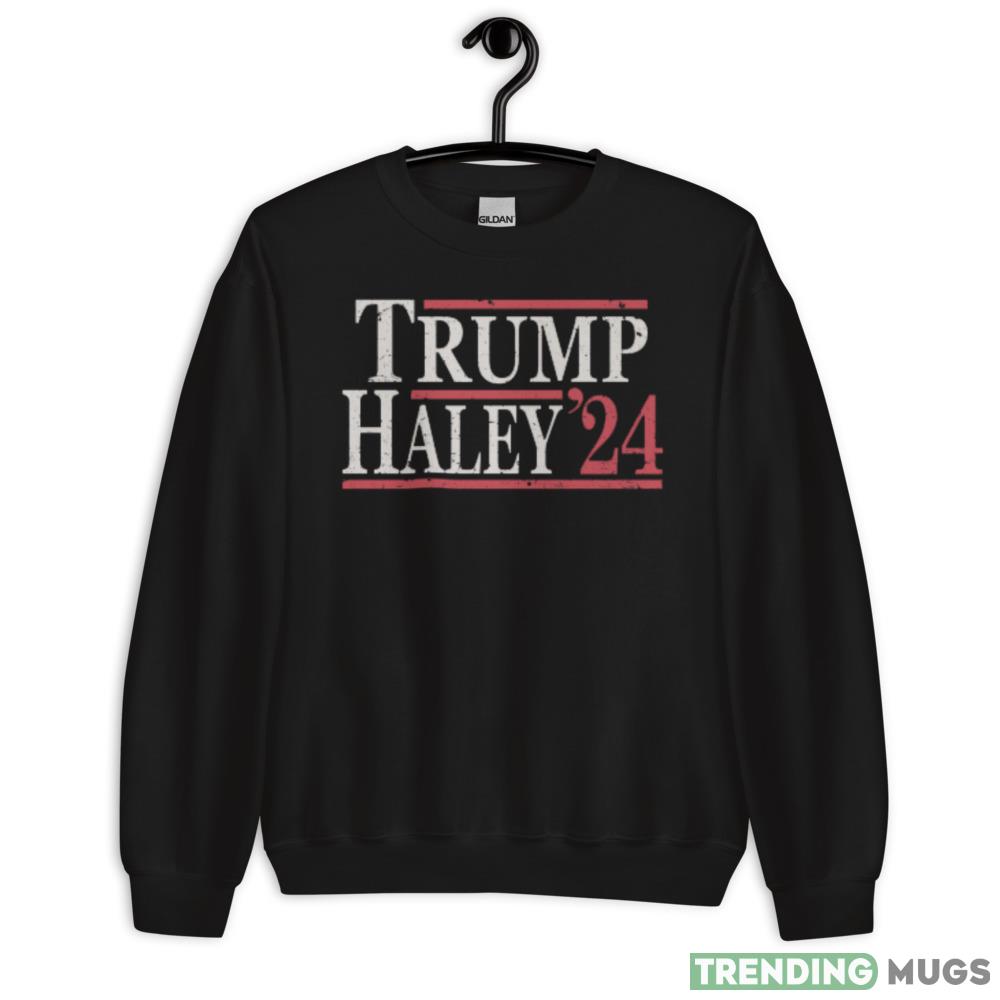 Donald Trump Nikki Haley 2024 Black T Shirt - 18000 Unisex Heavy Blend Crewneck Sweatshirt Donald Trump Nikki Haley 2024 Black T Shirt - 18000 Unisex Heavy Blend Crewneck Sweatshirt