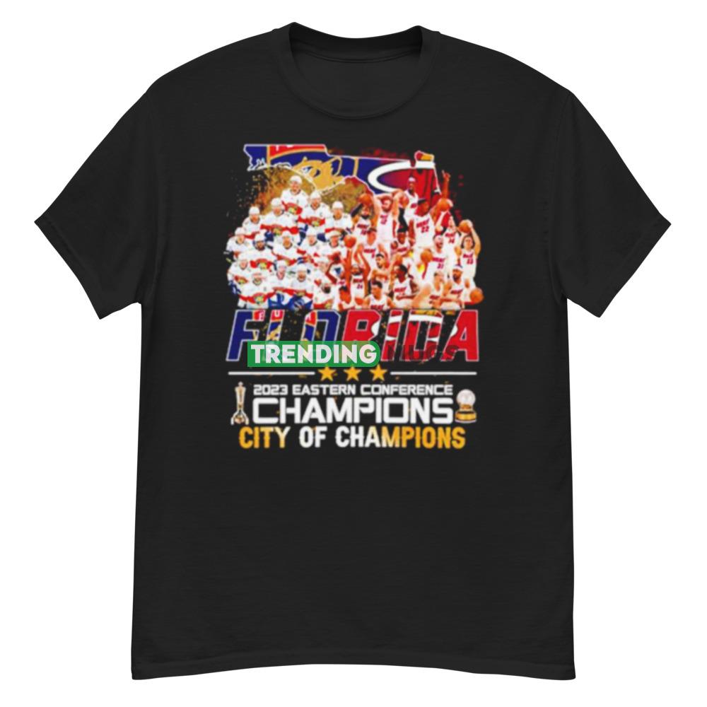 Flodira Panthers Miami Heat 2023 Eastern Conference Champions shirt Dark Shirt Flodira Panthers Miami Heat 2023 Eastern Conference Champions shirt Dark Shirt
