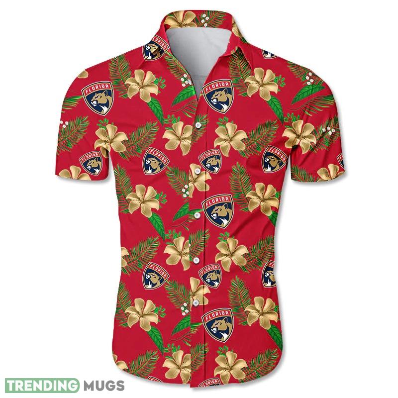 Florida Panthers Hawaiian shirt Flower Men And Women For Fans - Florida Panthers Hawaiian shirt Tropical Flower summer_1 Florida Panthers Hawaiian shirt Flower Men And Women For Fans - Florida Panthers Hawaiian shirt Tropical Flower summer_1