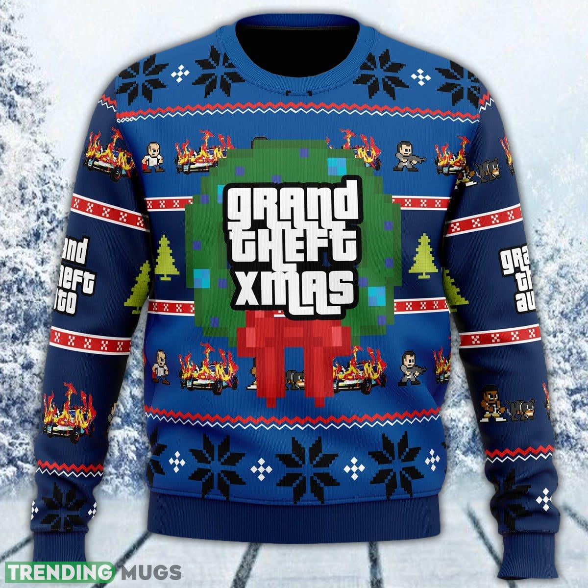 Grand Theft Xmas GTA Ugly Sweater Men And Women Gift For Christmas - Grand Theft Xmas GTA Ugly Christmas Sweater_1 Grand Theft Xmas GTA Ugly Sweater Men And Women Gift For Christmas - Grand Theft Xmas GTA Ugly Christmas Sweater_1