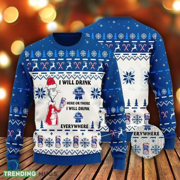 I Will Drink Pabst Blue Ribbon Everywhere Christmas Sweater Gift For Men And Women - I Will Drink Pabst Blue Ribbon Everywhere Christmas Sweater Gift For Men And Women I Will Drink Pabst Blue Ribbon Everywhere Christmas Sweater Gift For Men And Women - I Will Drink Pabst Blue Ribbon Everywhere Christmas Sweater Gift For Men And Women