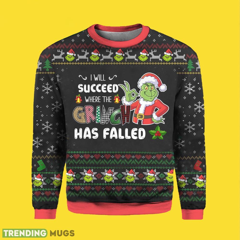 I Will Succeed Where The Grinch Has Falled Grinch Ugly Christmas Sweater Gift For Men And Women - I Will Succeed Where The Grinch Has Falled Grinch Ugly Christmas Sweater Gift For Men And Women I Will Succeed Where The Grinch Has Falled Grinch Ugly Christmas Sweater Gift For Men And Women - I Will Succeed Where The Grinch Has Falled Grinch Ugly Christmas Sweater Gift For Men And Women